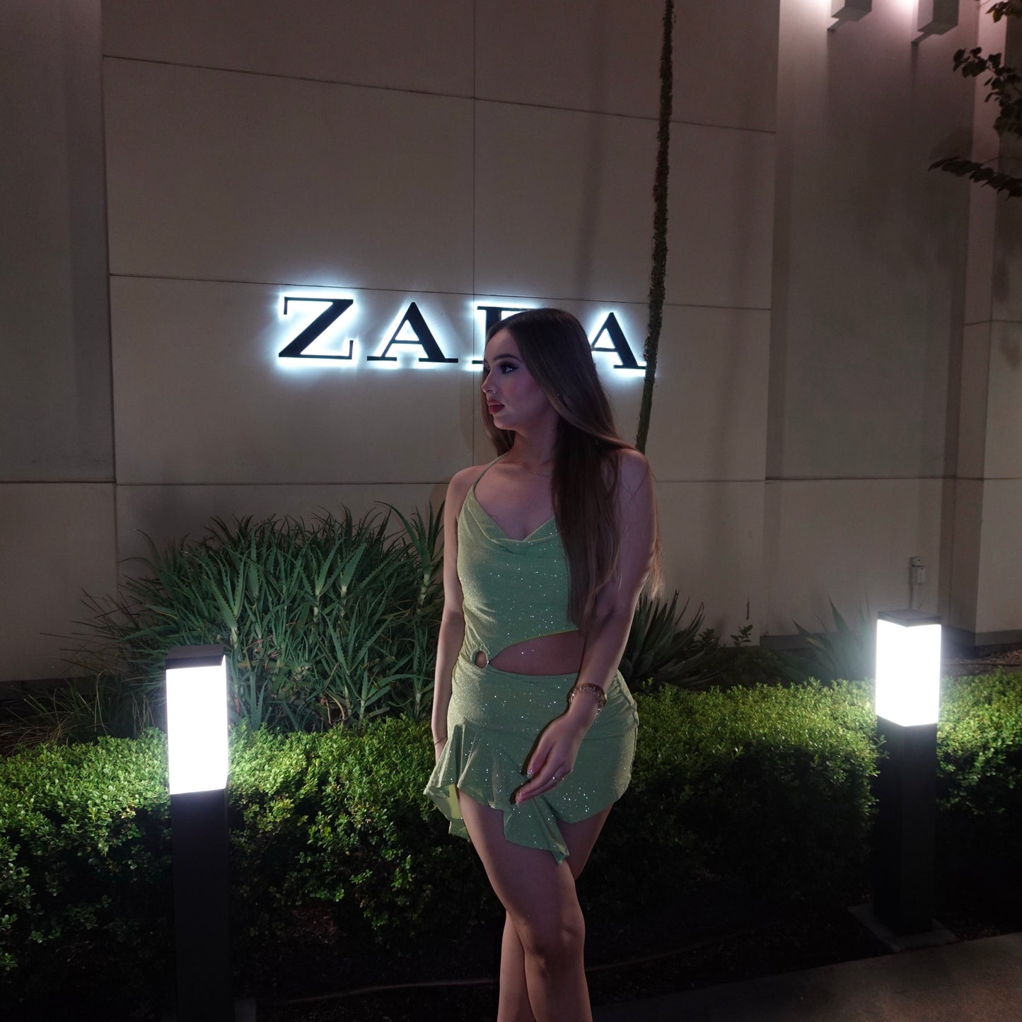 Addie Glitter Mini Dress