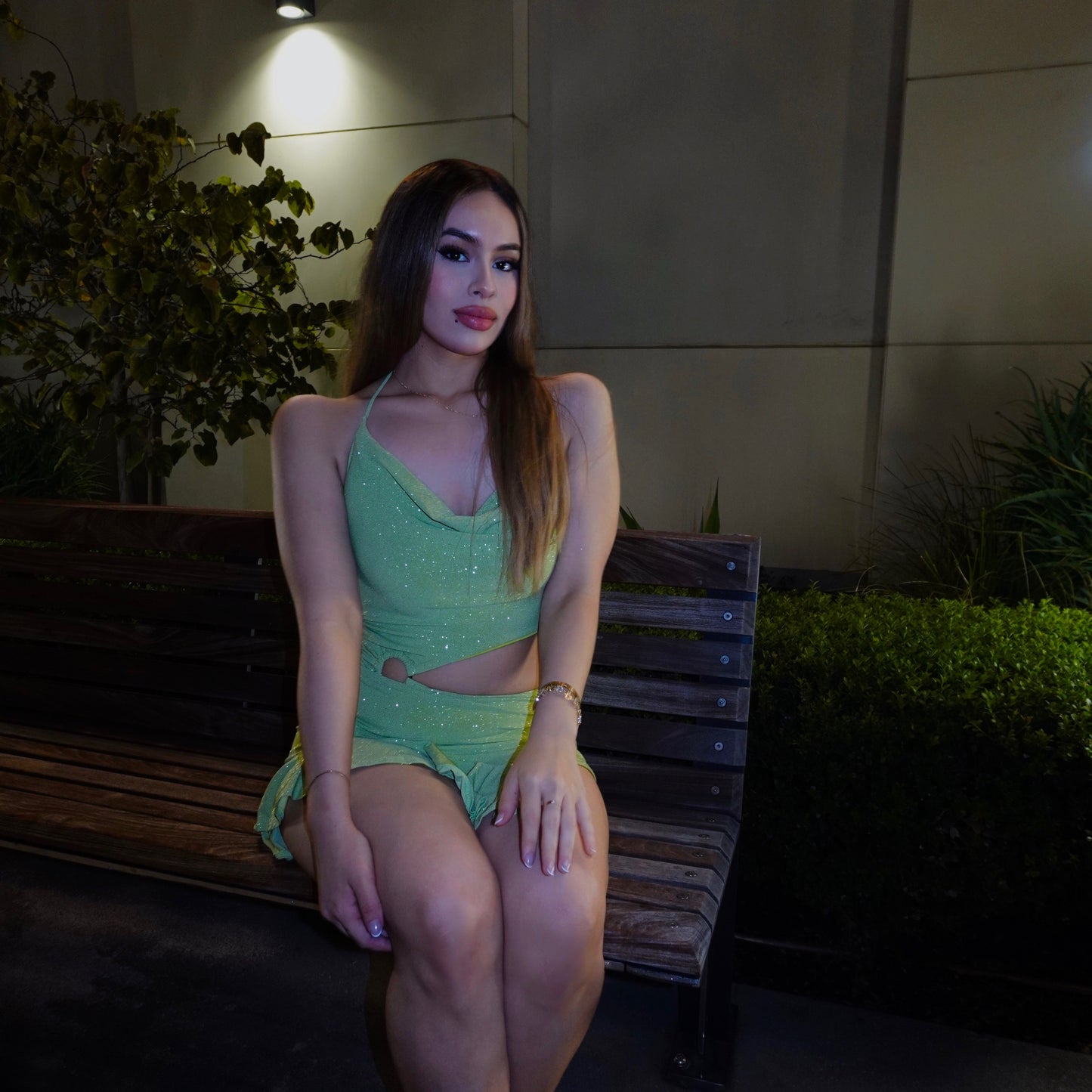 Addie Glitter Mini Dress